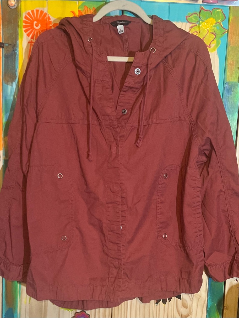 Supplies Maroon Zipper -Up Jacket